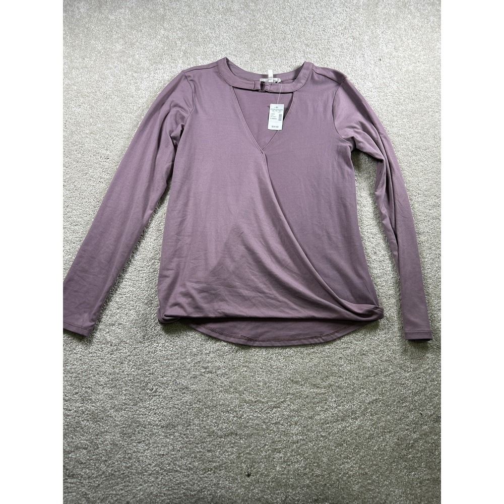Maurices Shirt Womens XS Purple Long Sleeve‎ V Neck Stretch Soft Casual New